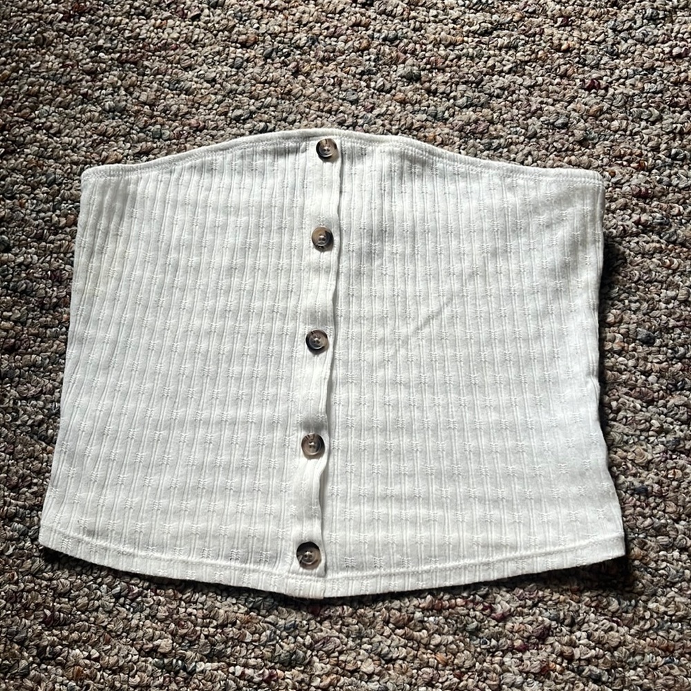 American Eagle white tube top,  size s